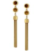 Vince Camuto Gold-tone Double Stone Linear Tassle Earrings