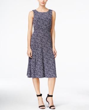 Jessica Howard Sleeveless Ruched Midi Dress