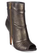 Chelsea & Zoe Gamila Zipper Peep-toe Booties Women's Shoes