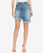 William Rast Frayed Asymmetrical Denim Skirt