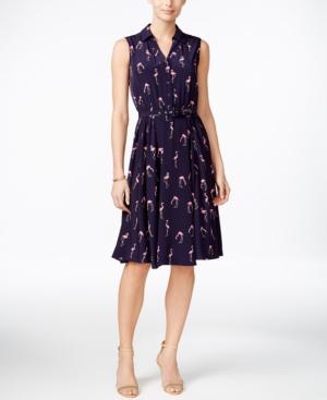 Charter Club Flamingo-print Shirtdress, Only At Macy's