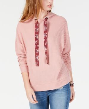 Ultra Flirt Juniors' Waffle-knit Hoodie