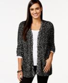 Style & Co. Petite Speckled Eyelash Cardigan, Only At Macy's