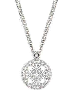 Giani Bernini Cubic Zirconia Medallion Pendant Necklace In Sterling Silver
