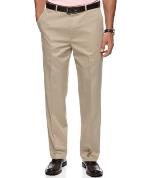 Haggar No Iron Cotton Classic Fit Flat Front Dress Pants