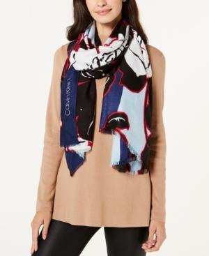 Calvin Klein Bold Graphic Floral-print Scarf