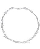 Danori Silver-tone Pave Wave Collar Necklace, Created For Macy's