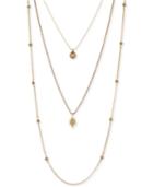 Lucky Brand Gold-tone Layered Star Pendant Necklace