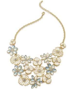 Charter Club Gold-tone Multi-flower Statement Necklace, Only At Macy's