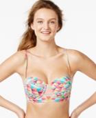 Bar Iii Printed Underwire Midikini Top, Only At Macy's Women's Swimsuit