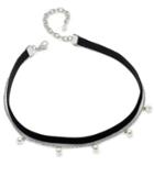 Danori Silver-tone Imitation Pearl Ribbon Choker Necklace, Created For Macy's