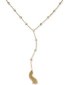 Thalia Sodi Gold-tone Crystal Tassel Y-necklace