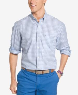 Izod Men's Advantage Gingham Poplin Shirt