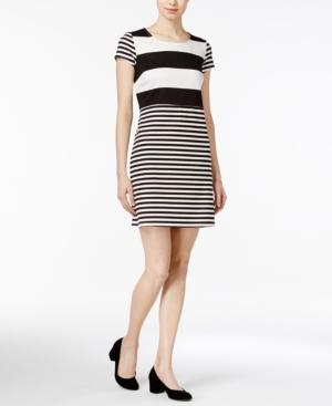 Maison Jules Striped Short-sleeve Dress, Created For Macy's