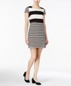Maison Jules Striped Short-sleeve Dress, Created For Macy's