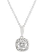 X3 Diamond Halo Pendant Necklace (1 Ct. T.w.) In 18k White Gold, Created For Macy's