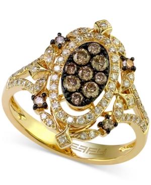 Effy Espresso And White Diamond Ring (2/3 Ct. T.w.) Ring In 14k Gold
