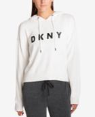 Dkny Sport Cropped Logo Hoodie Sweater