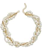 Charter Club Gold-tone Twisted Imitation Pearl Collar Necklace, Only At Macy's