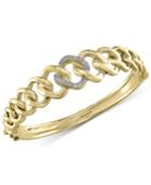 D'oro By Effy Diamond Pave Link Bangle Bracelet (1/5 Ct. T.w.) In 14k Gold