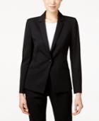 Tahari Asl Bi-stretch One-button Blazer