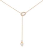 Ivanka Trump Gold-tone Pave & Imitation Pearl Slider Lariat Necklace