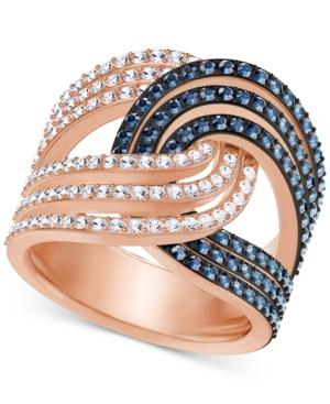 Swarovski Rose Gold-tone Crystal Knot Ring
