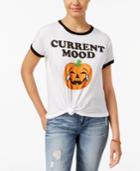 Mighty Fine Juniors' Pumpkin Graphic T-shirt