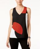 Inc International Concepts Sleeveless Colorblocked Top, Only At Macy's