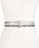 I.n.c. Glitter & Lace 2-for-1 Skinny Belts, Created For Macy's