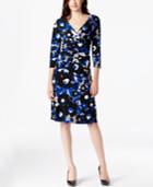 Nine West Three-quarter-sleeve Surplice Dress