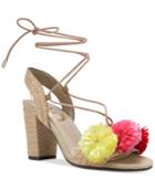 Circus By Sam Edelman Ellie Pom Pom Block-heel Sandals Women's Shoes