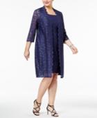 Alex Evenings Plus Size Lace Sheath Dress And Jacket