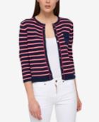 Tommy Hilfiger Striped Boxy Cardigan, Created For Macy's