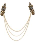 Deepa Gold-tone Embellished Draped Chain Hair Clip