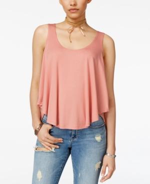 No Comment Juniors' High-low Swing Tank Top