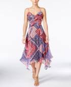 Jessica Simpson Valencia Printed Chiffon Midi Dress