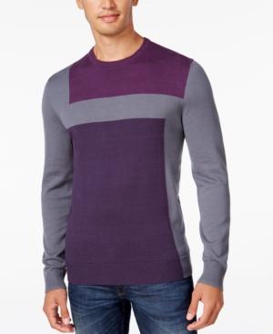 Alfani Men's Lightweight Colorblocked Knit Sweater, Regular Fit, Only At Macy's