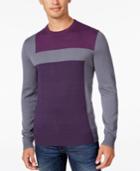 Alfani Men's Lightweight Colorblocked Knit Sweater, Regular Fit, Only At Macy's