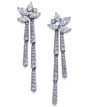 Danori Silver-tone Marquise Cluster Dangle Drop Earrings, Created For Macy's