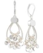 Nine West Silver-tone Shaky Disc Drop Earrings