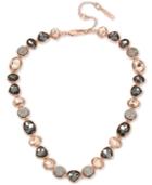 Kenneth Cole New York Rose Gold-tone Multi-stone Collar Necklace, 15 + 3 Extender