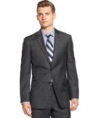 Tommy Hilfiger Jacket, Charcoal Windowpane Trim Fit