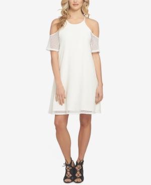 1.state Perforated Cold-shoulder Dress