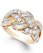 Wrapped In Love Diamond Woven Ring In 10k Gold (1 Ct. T.w.)