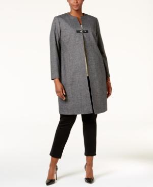 Calvin Klein Plus Size Buckled Topper Jacket