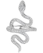 Diamond Pave Snake Ring (1/2 Ct. T.w.) In 14k White Gold