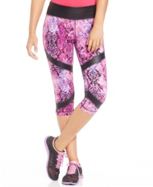 Material Girl Active Juniors' Printed Cropped Leggings, Only At Macy's