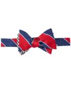 Brooks Brothers Rugby Stripe And Gingham Reversible To-tie Bow Tie