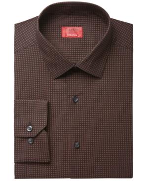 Alfani Red Men's Slim-fit Square-dot Print Dress Shirt, Created For Macy's